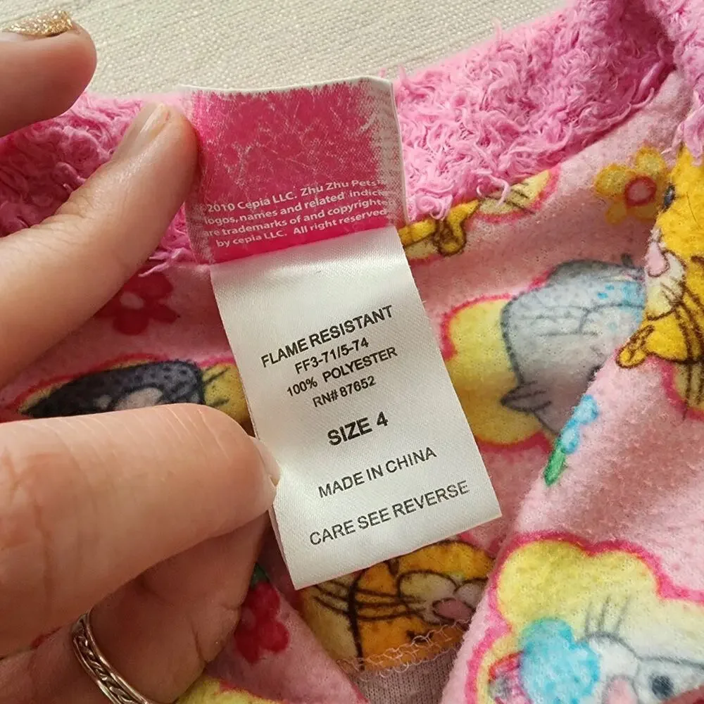 Y2k Zhu Zhu Pets PJs Set 4t